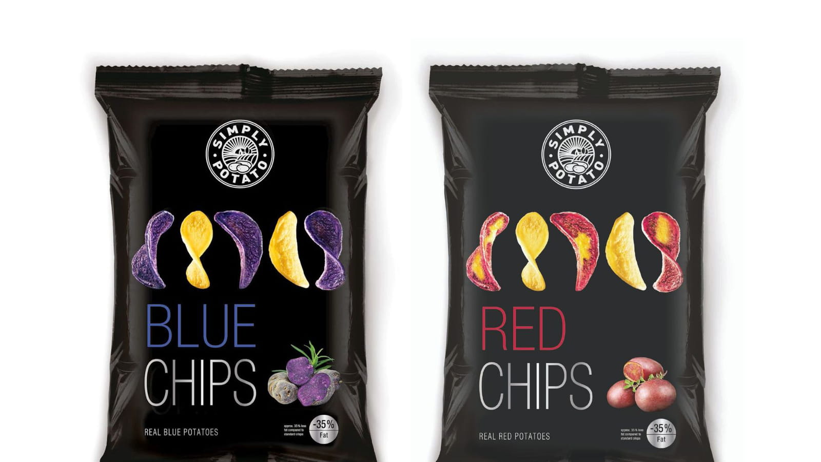 La gamme naturellement coloée de Simply Potato Chips