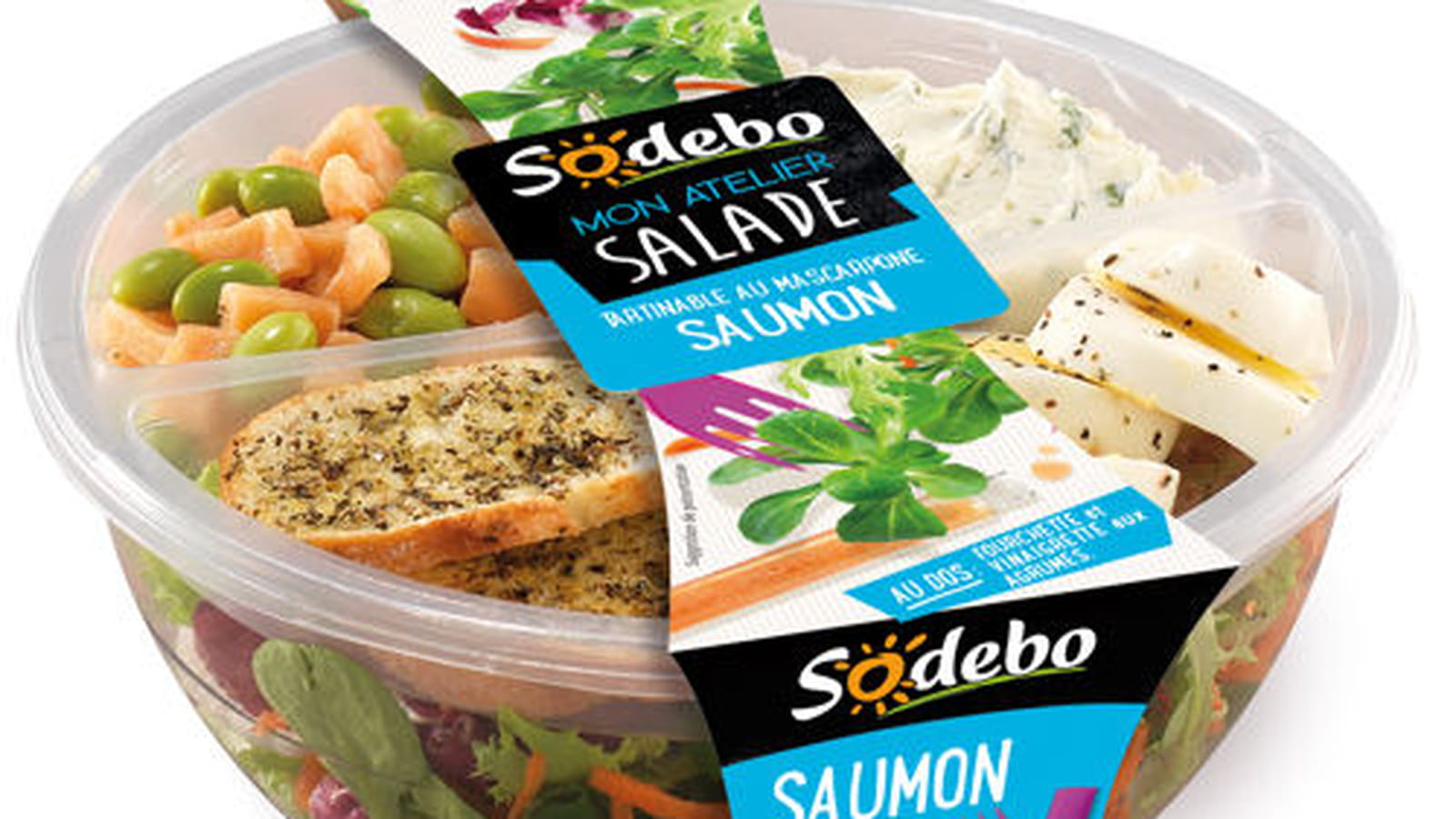 Mon atelier salade au saumon de Sodebo