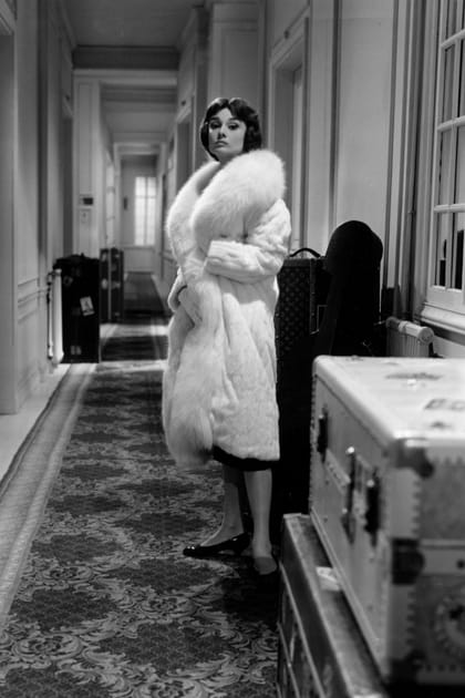 Audrey Hepburn en manteau de fourrure