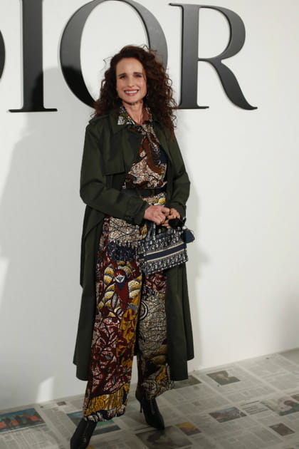 Andie MacDowell au d&eacute;fil&eacute; Dior