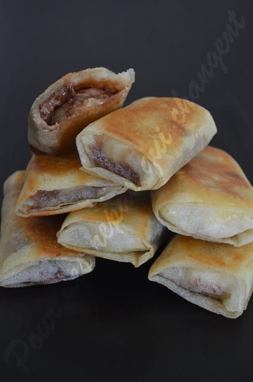Nems banane - chocolat : la recette facile