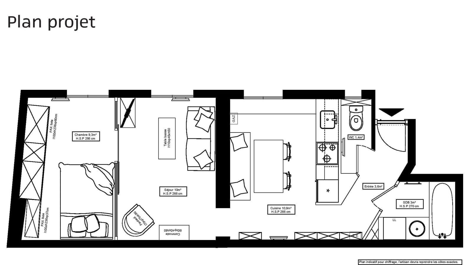 Plan après travaux 