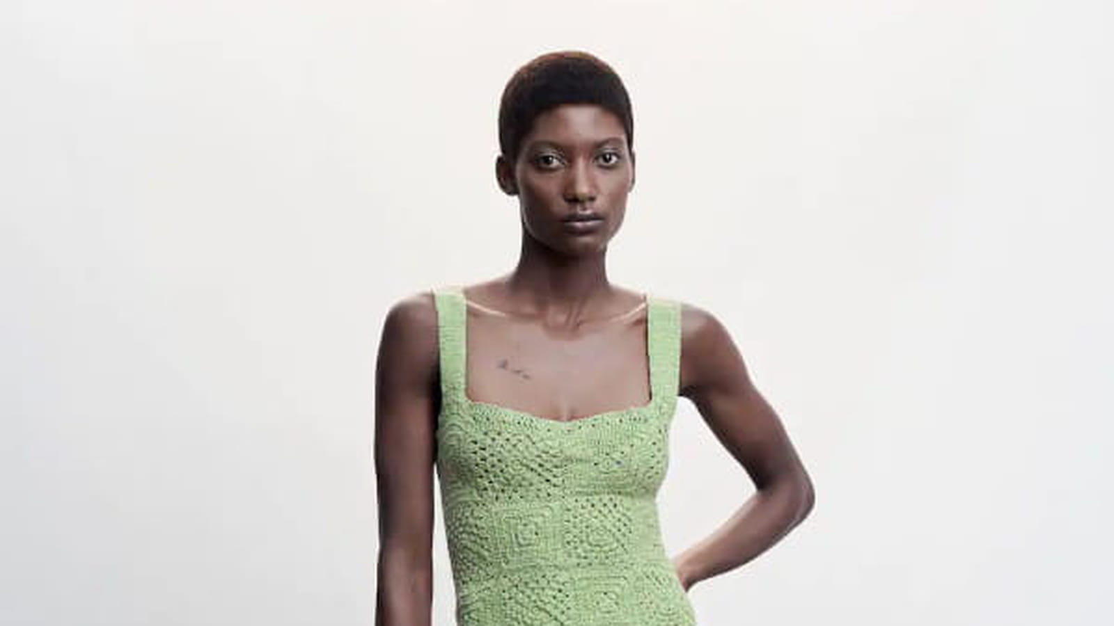 Robe verte Mango 