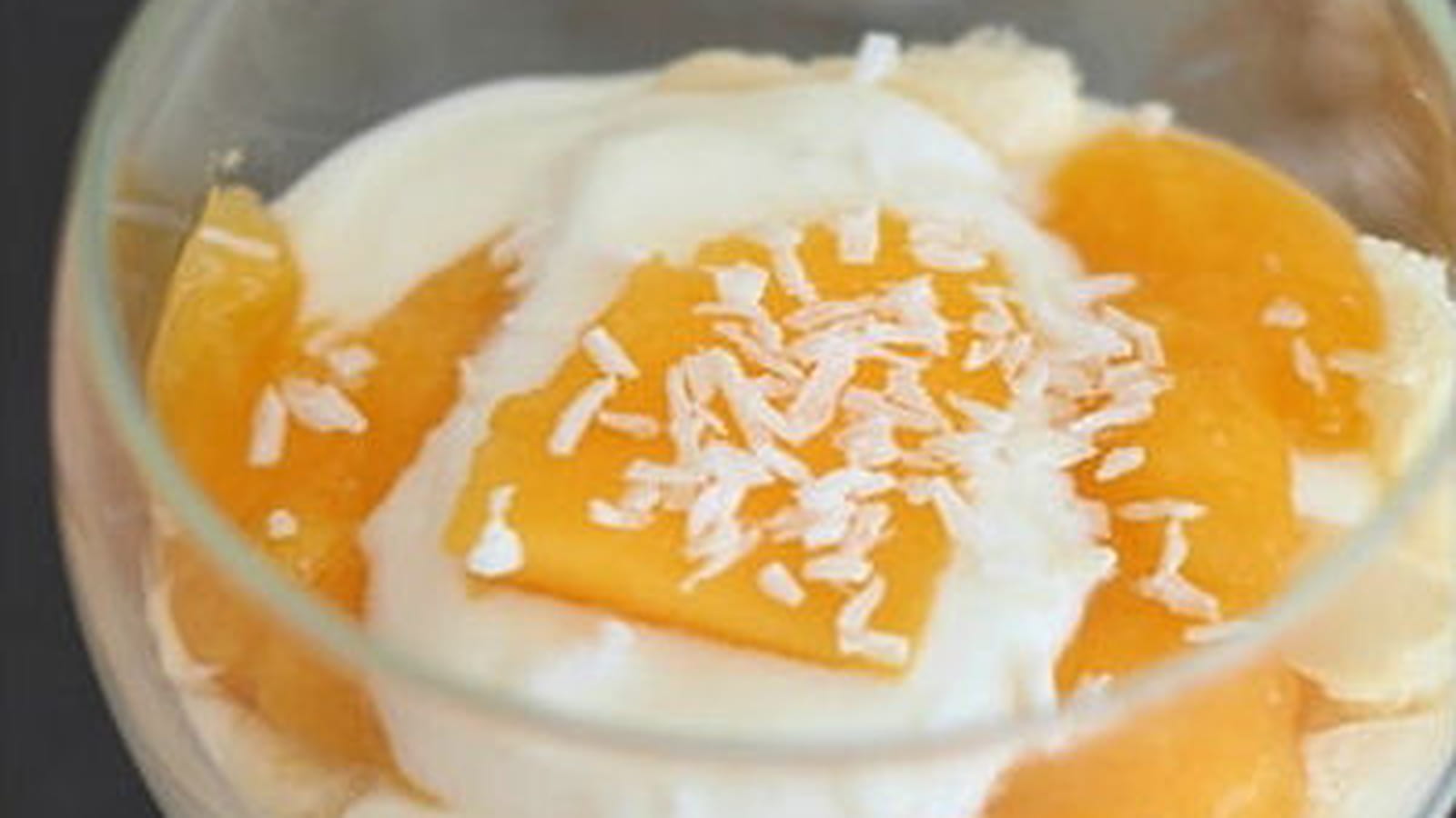 Verrines douceur coco et mangue