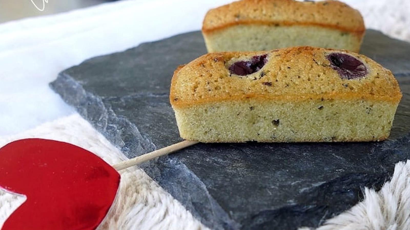 Financier Cerise thé Matcha