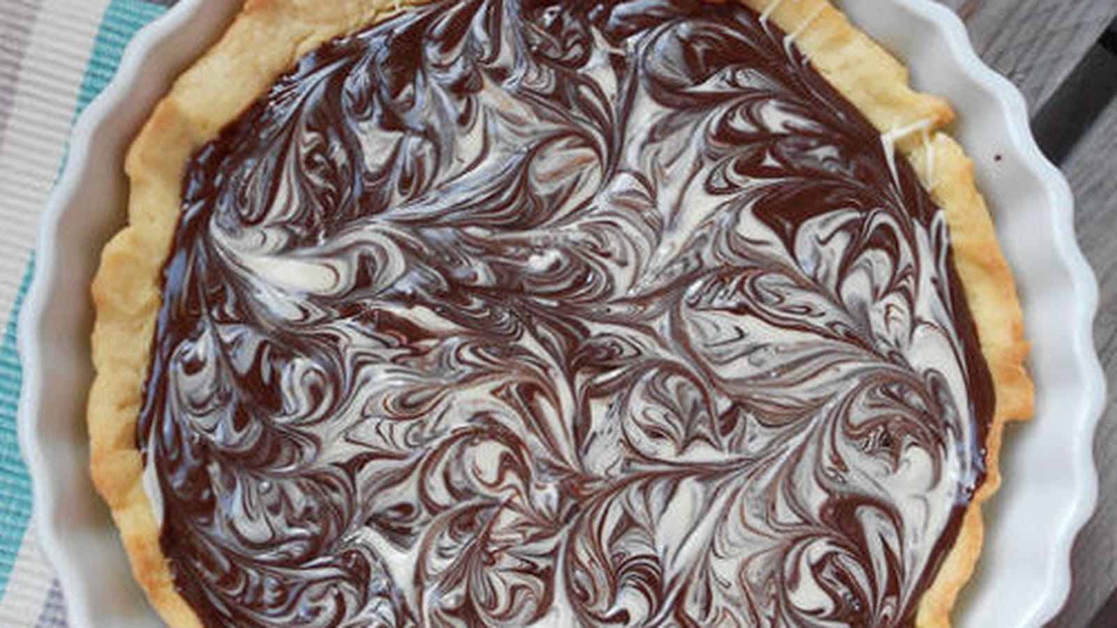 Tarte chocolat noir et chocolat blanc