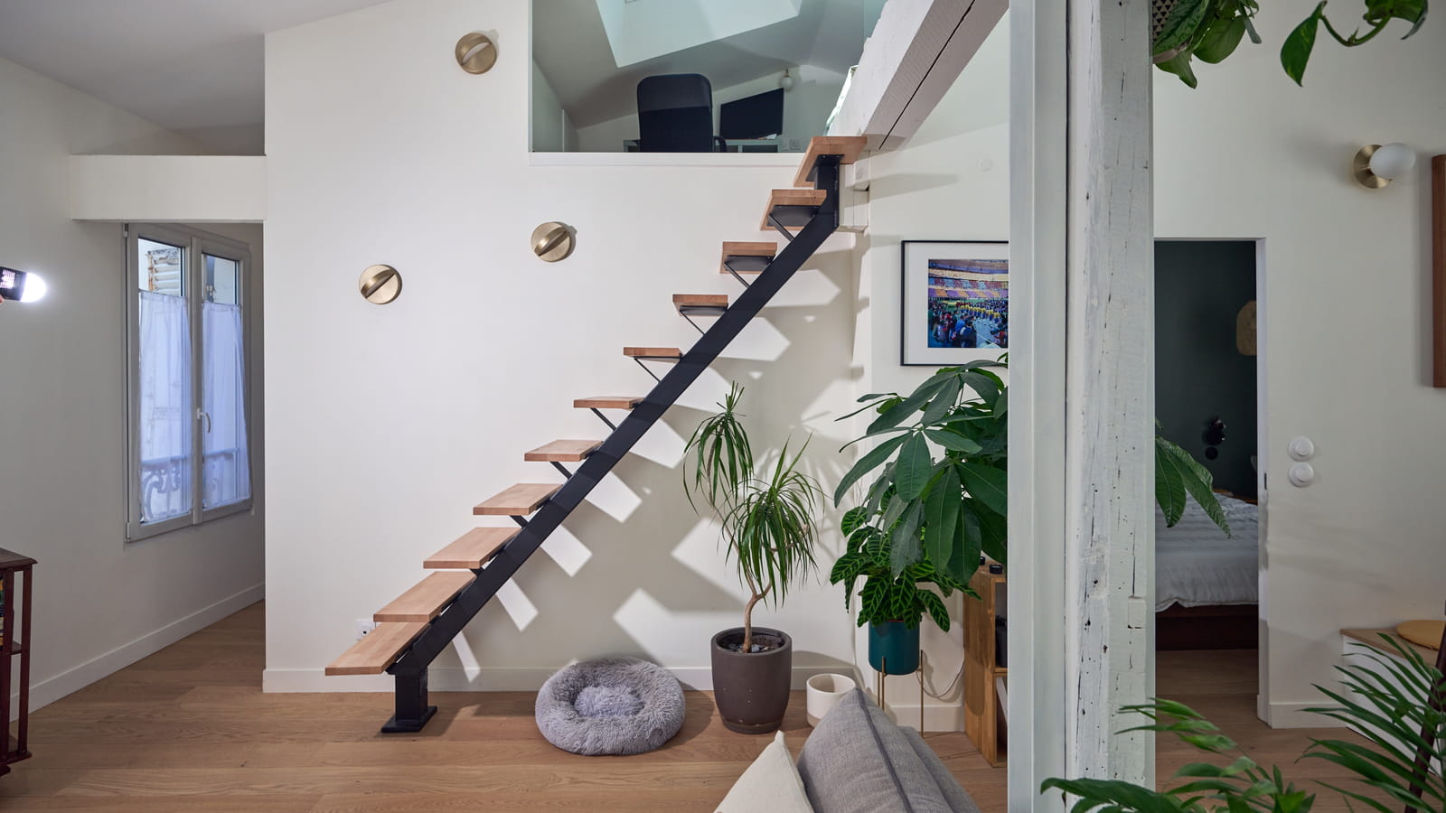 Accès mezzanine après