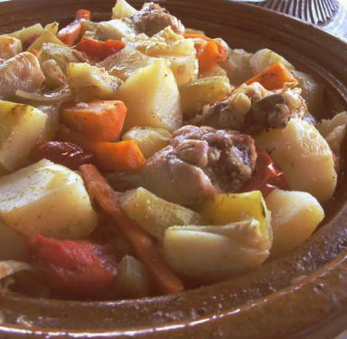 Tajine de poulet à la courge butternut