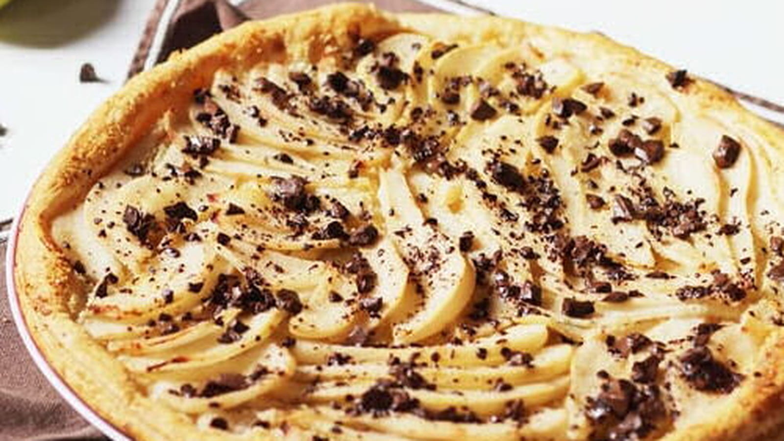 Tarte fine poire et chocolat