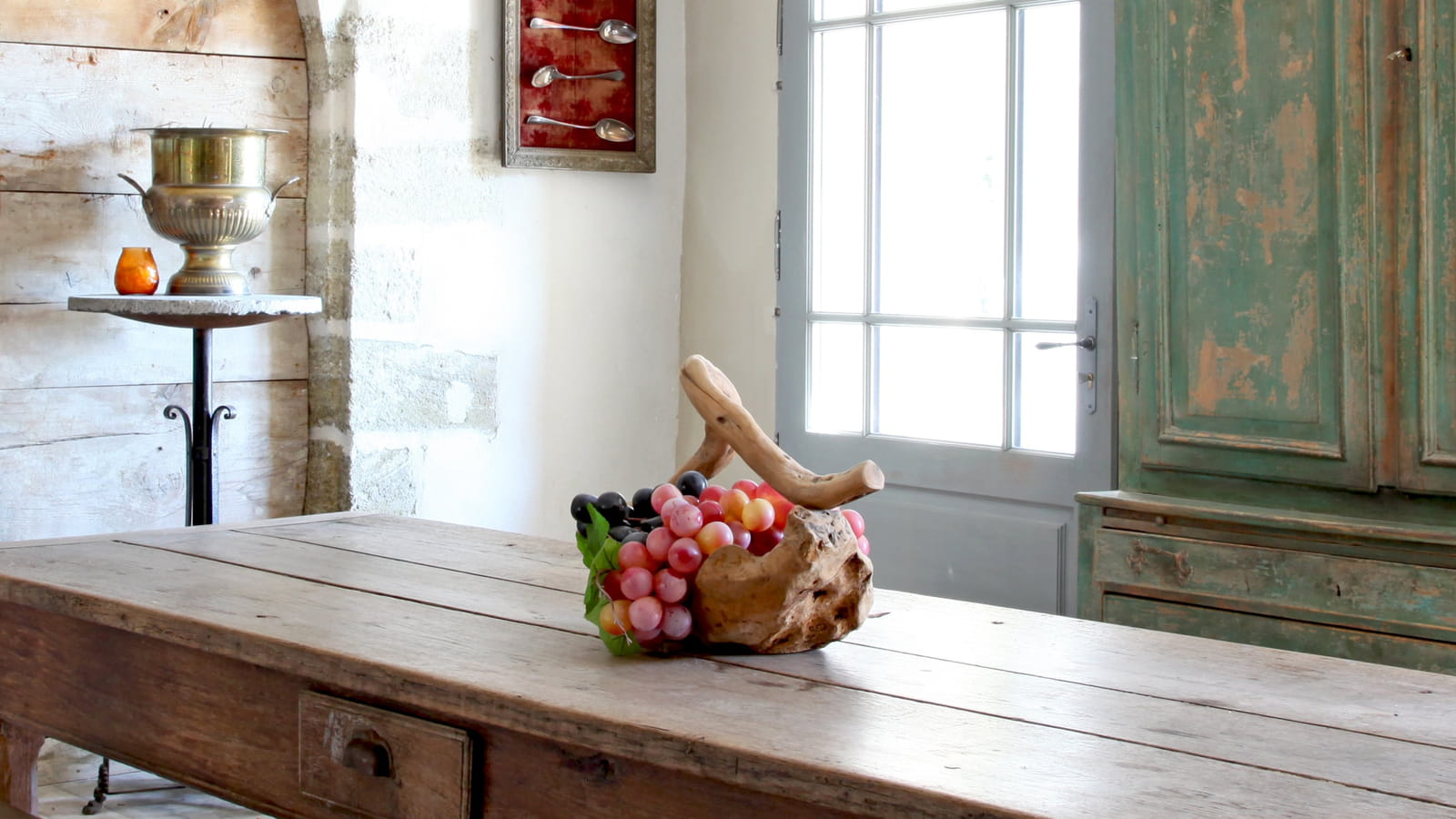Coupelle de fruits en bois flotté