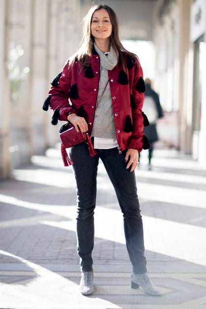 Le bomber &agrave; pompons