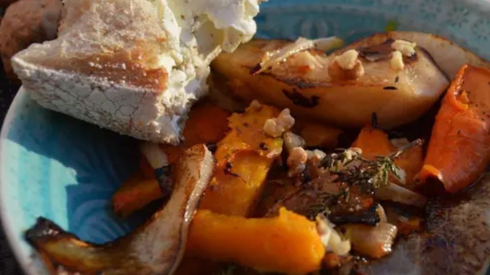 Potimarron et poire au four