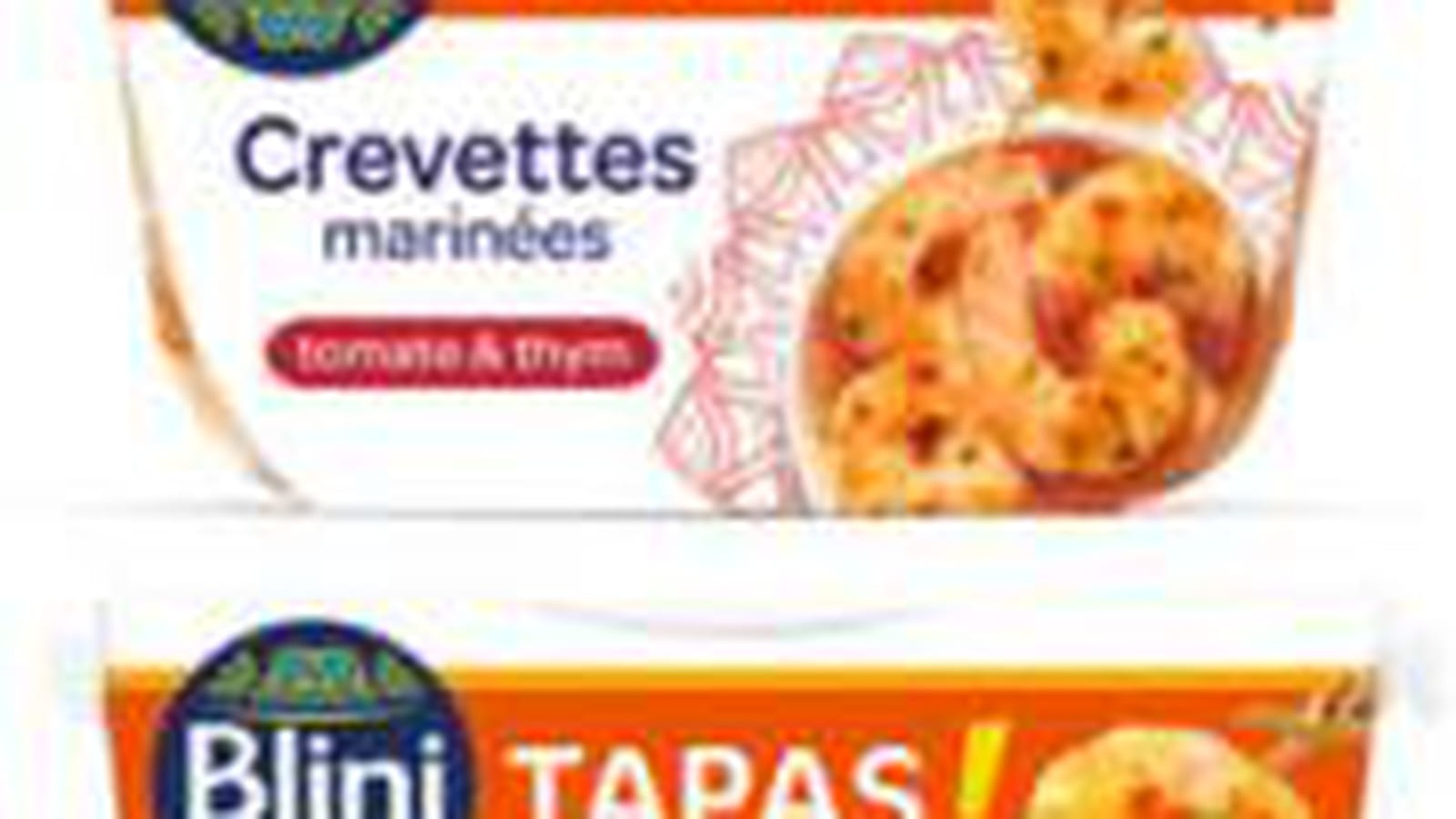 Tapas crevettes marinées de Blini