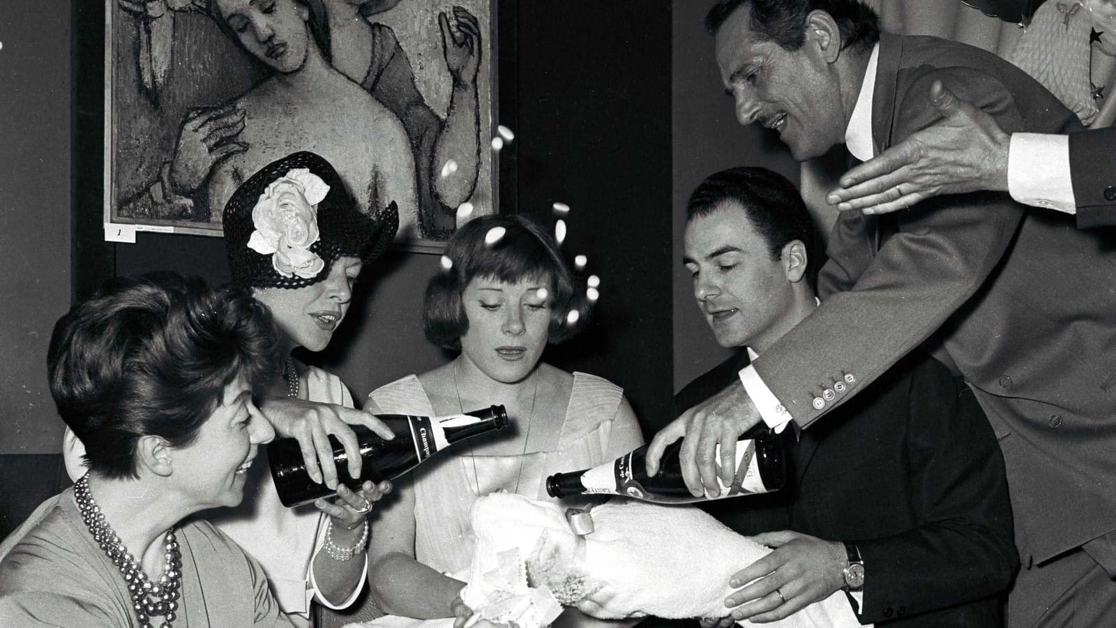 Marthe Mercadier, Madeleine Robinson, Colette Renard, Michel Roux et Jacques Dumesnil