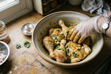 Tajine de poulet aux citrons confits et olives : Etape 1