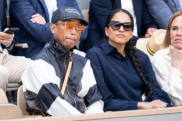 Pharrell Williams et sa femme Helen Lasichanh ont fait un tour du côté de Roland-Garros