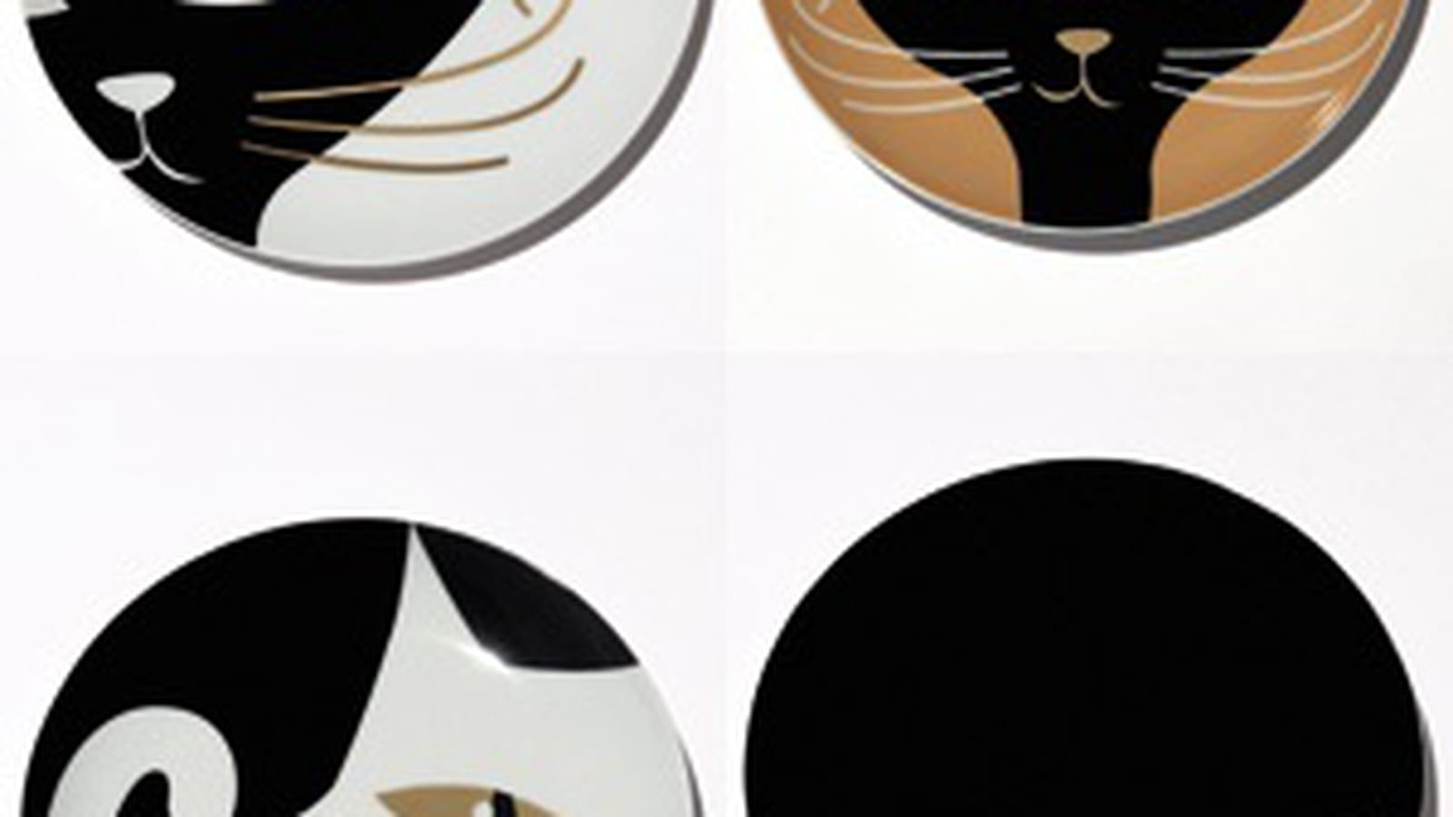 Assiettes à dessert décor chats de Monoprix