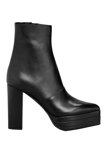 Bottines &agrave; talon et plateforme