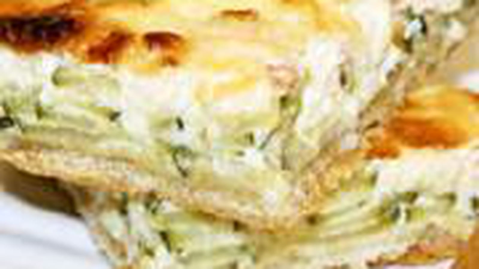 Tarte courgette, cottage cheese, cumin