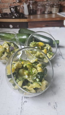 Verrine de courgettes œuf poché et fenouil : Etape 1