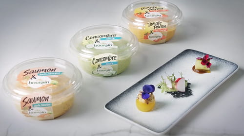 Tuile à l’encre de sèche avec Boursin® Concombre et Aneth