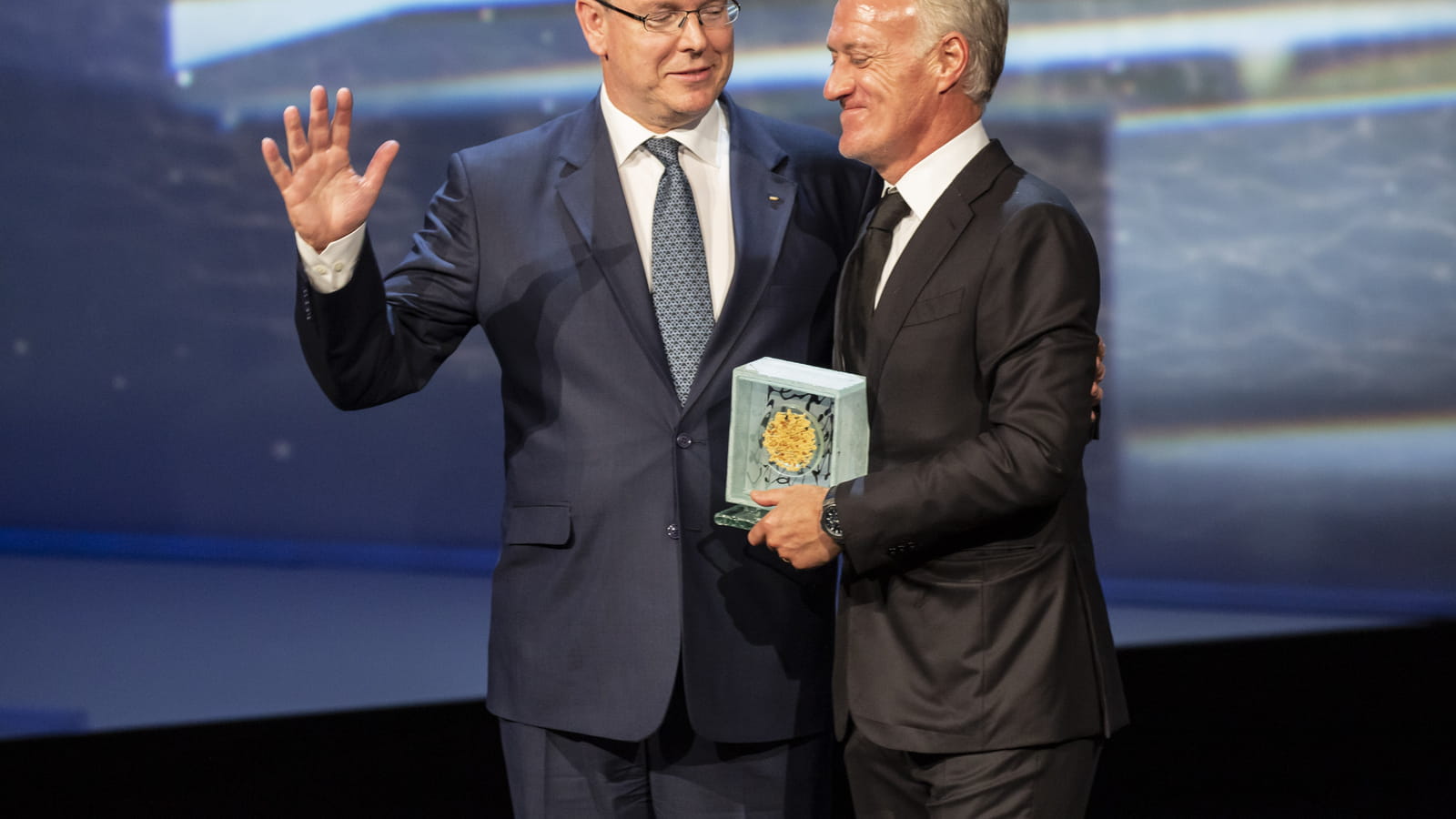 Albert de Monaco et Didier Deschamps