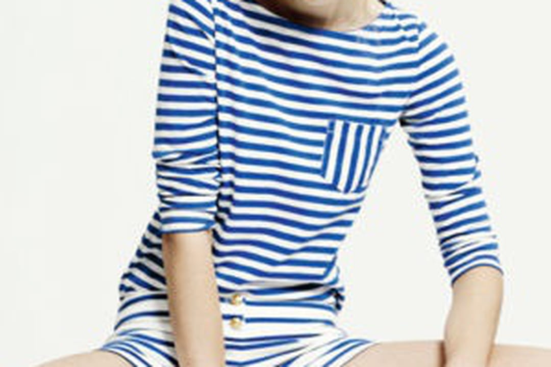 Short rayé blanc et bleu de Petit Bateau