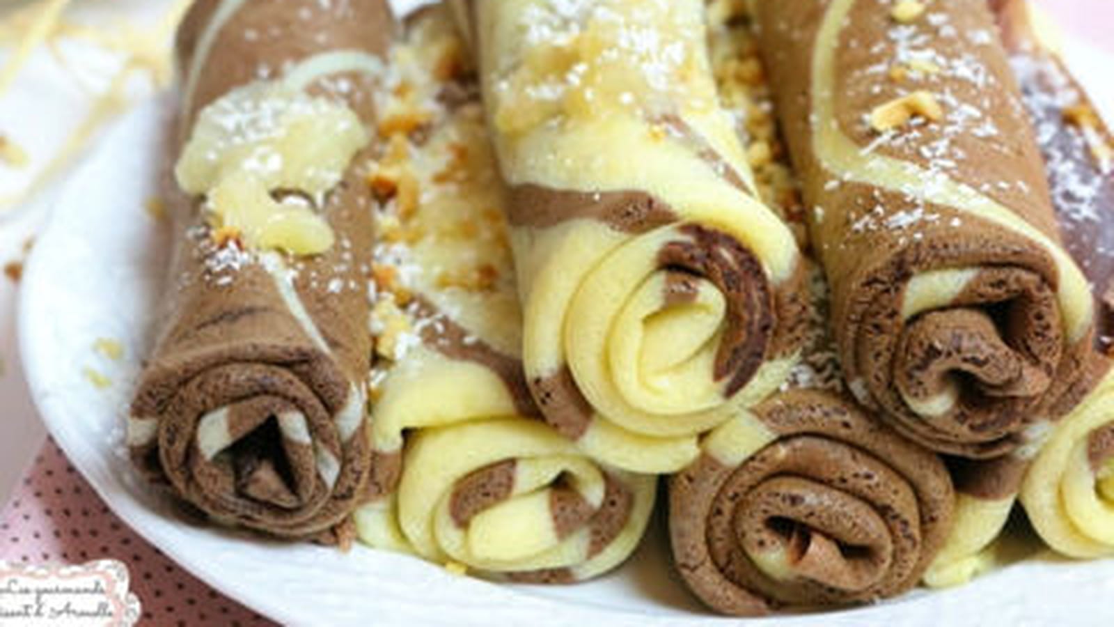 Crêpes tourbillonnantes bicolores