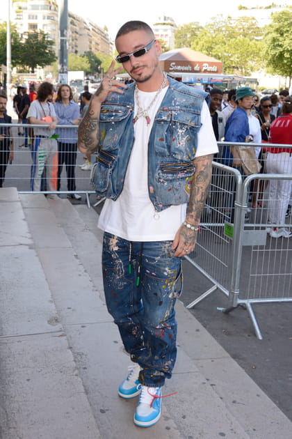 J Balvin&nbsp;au d&eacute;fil&eacute; Off-White Homme printemps-&eacute;t&eacute; 2019