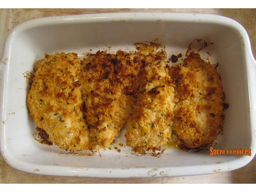 Escalopes de dinde panées aux tucs