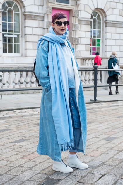 Street style &agrave; Londres : 50 nuances de bleu