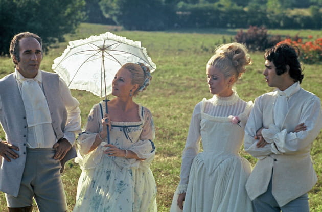 Entre Michel Piccoli et Catherine Deneuve, dans "Benjamin", 1968