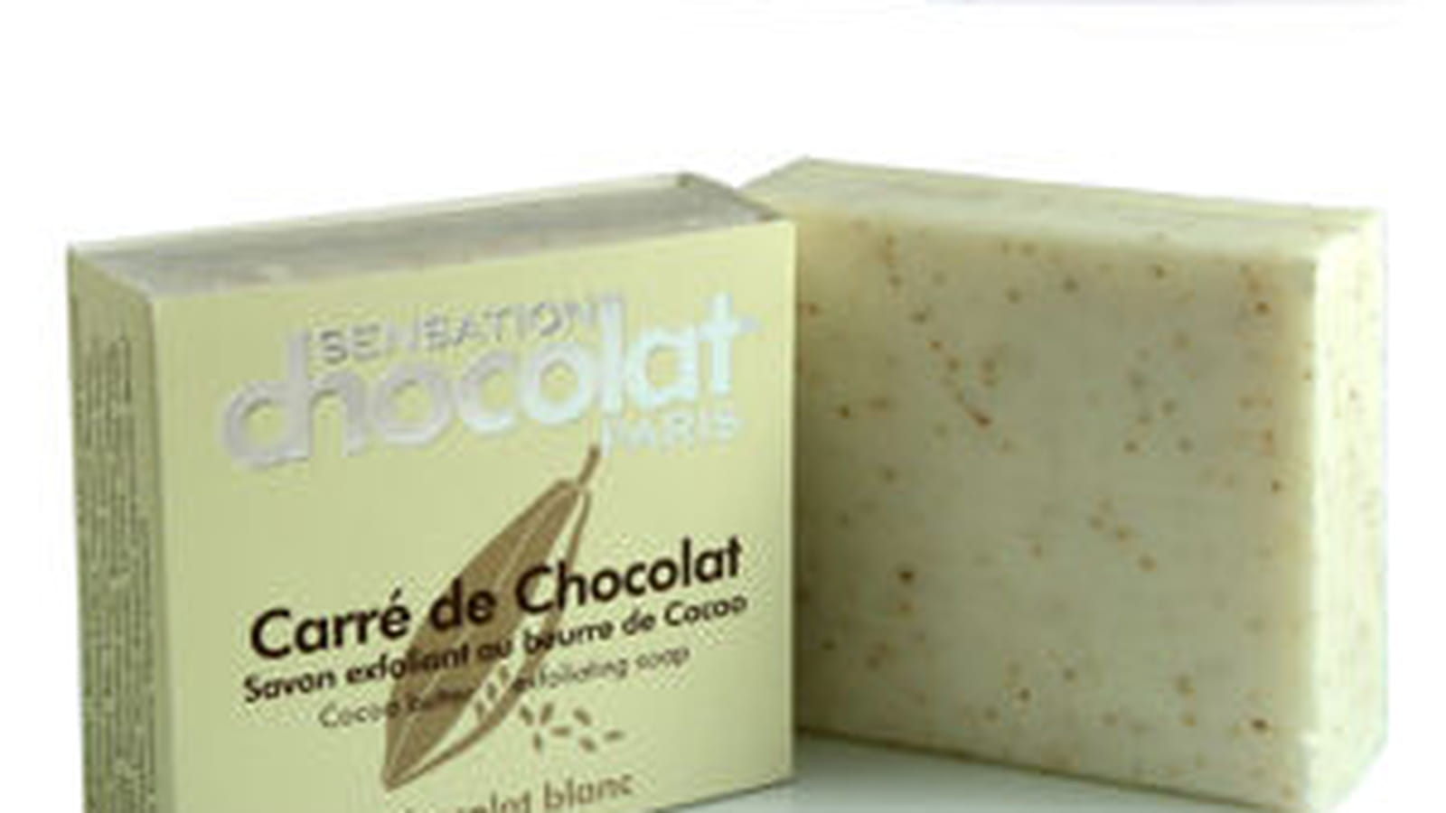 Granité chocolaté et carré de chocolat exfoliants par Sensation Chocolat
