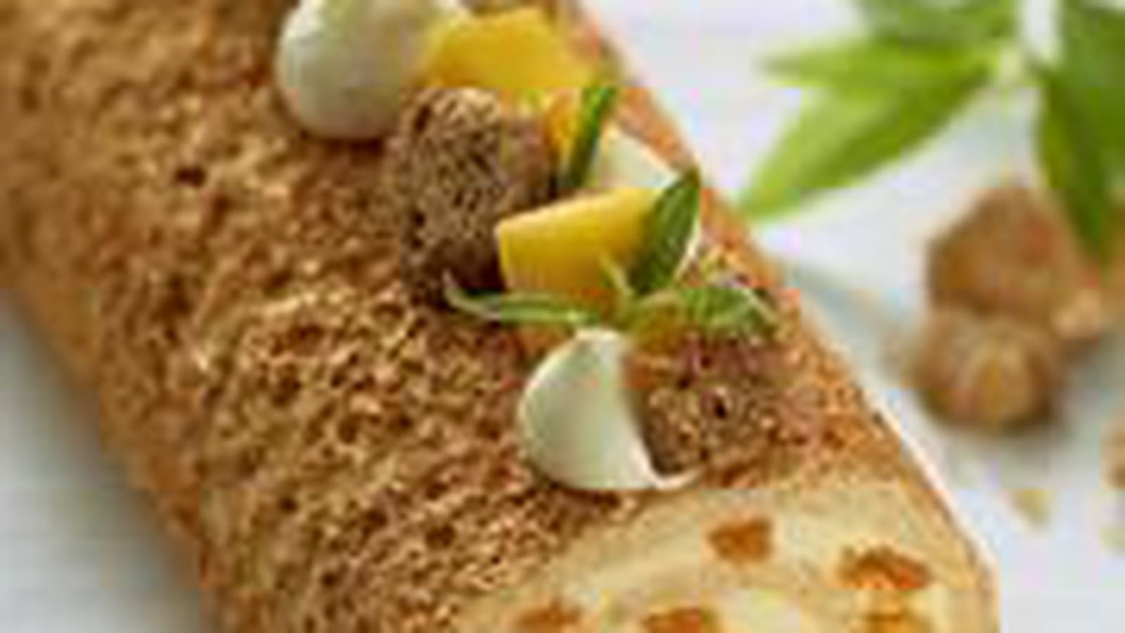 Bûche de Noël verveine, mangue