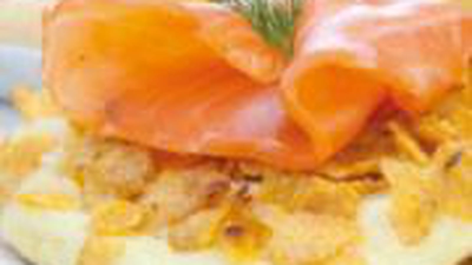 Blinis corn flakes saumon