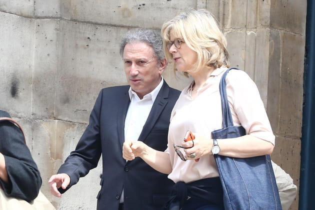 Michel Drucker et Laurence Piquet, journaliste