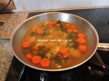 Soupe coco-poulet à la pomme verte fraîche (IG bas) : Etape 1