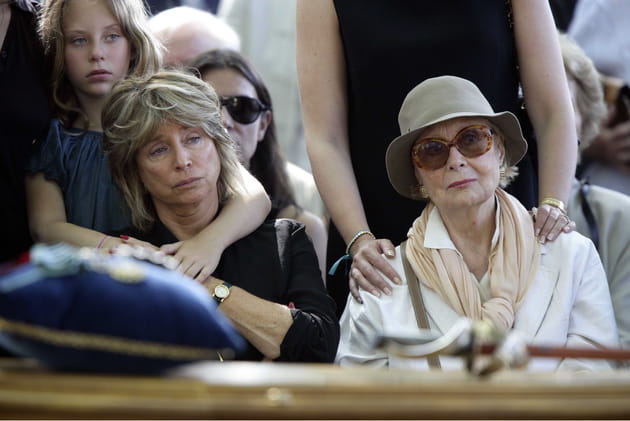 Aux obs&egrave;ques de G&eacute;rard Oury, avec Dani&egrave;le Thompson