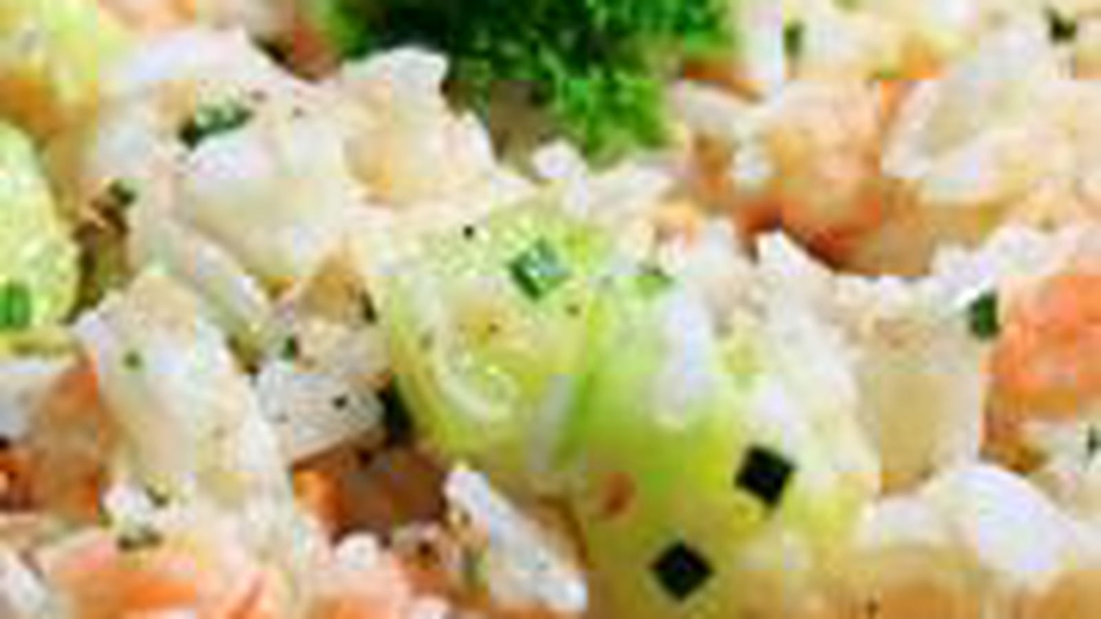 Salade de riz rose et verte