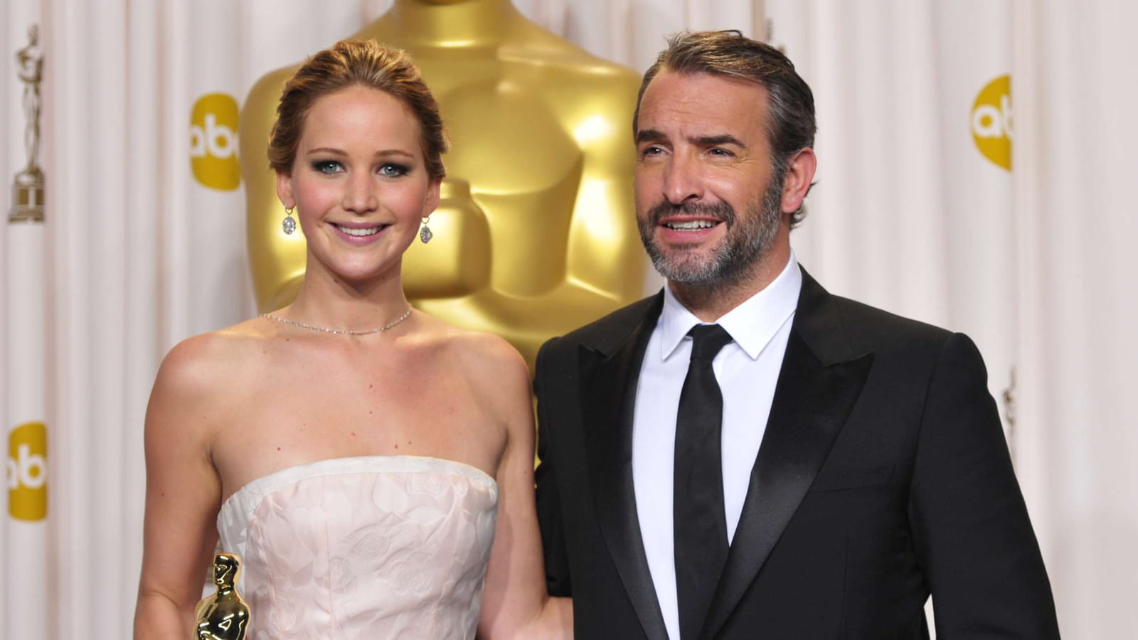 A la soirée des Oscars avec Jennifer Lawrence, en 2013