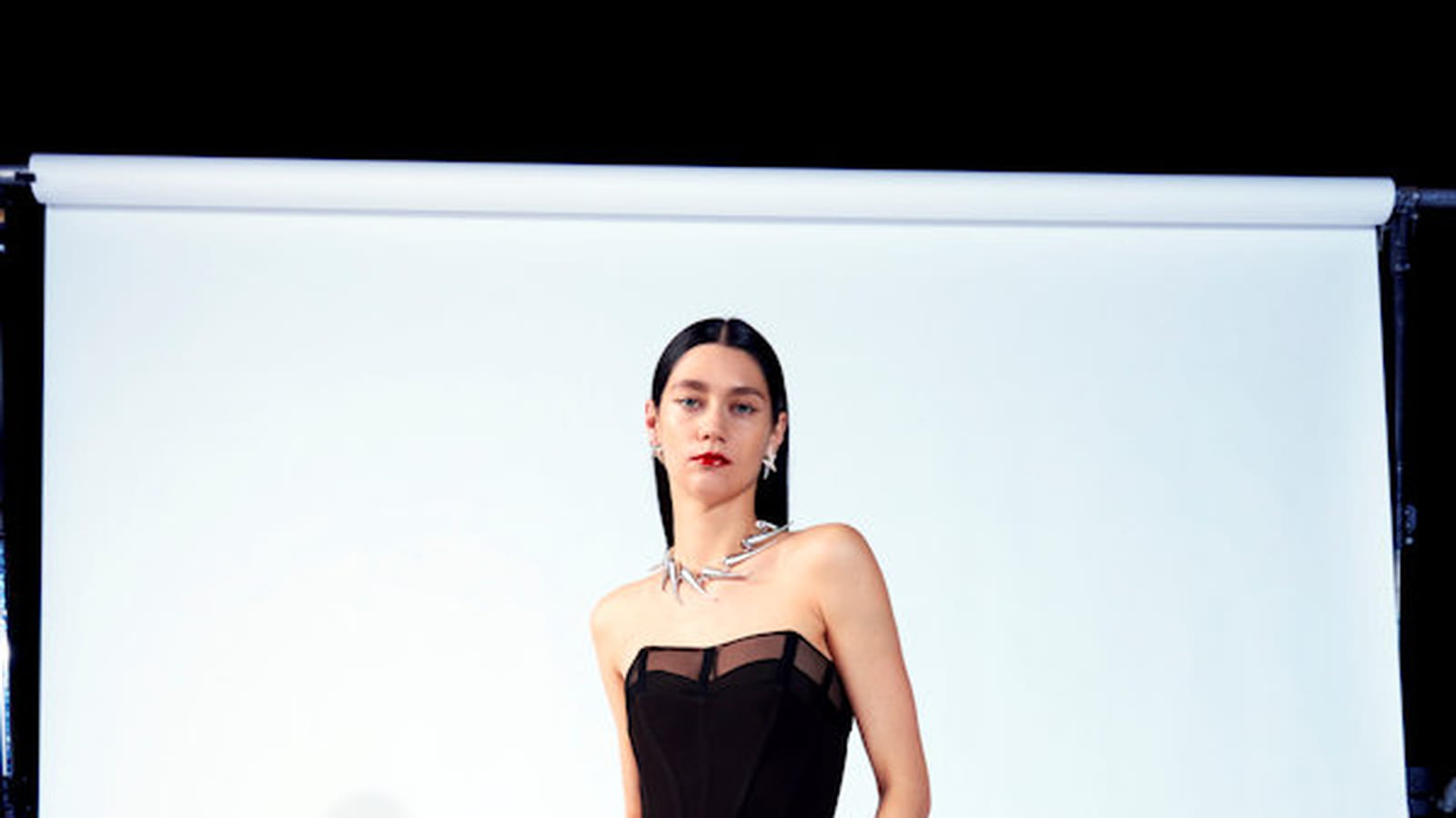 Robe longue bustier Mugler H&M