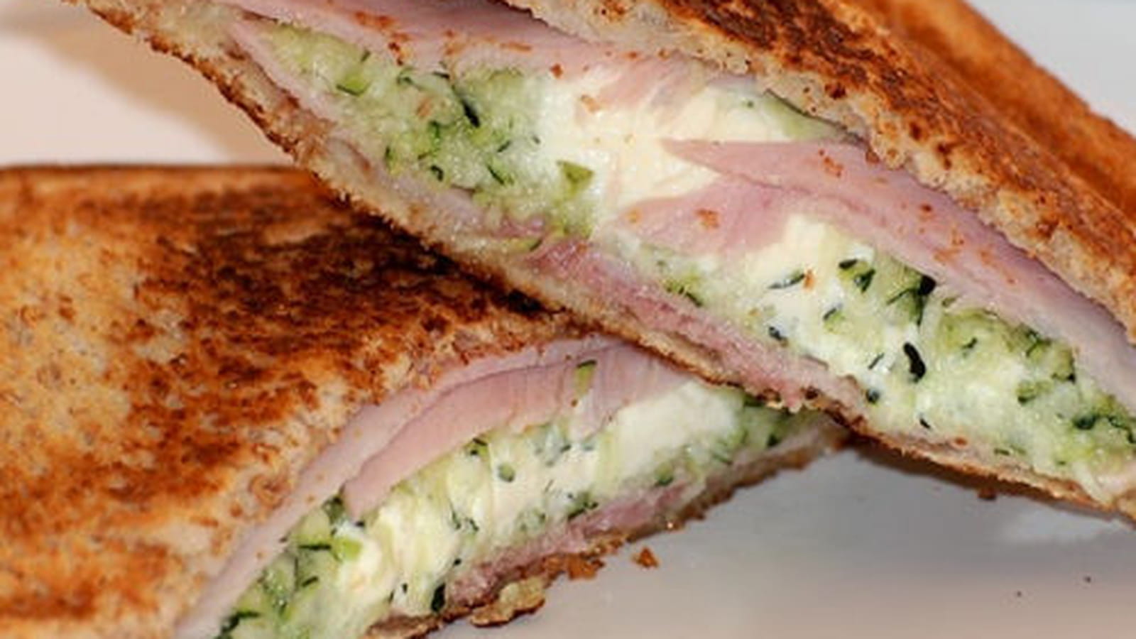 Croque courgette-kiri-jambon