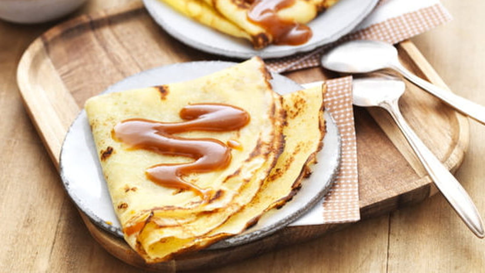 Crêpes sans gluten au caramel au beurre salé