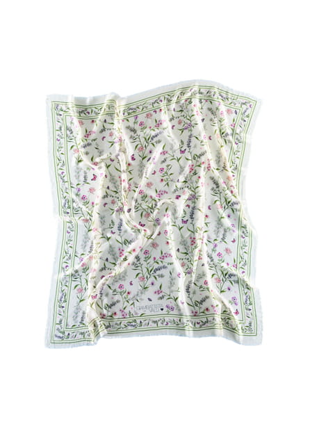 Foulard &agrave; fleurs collection Giambattista Valli x H&M hiver