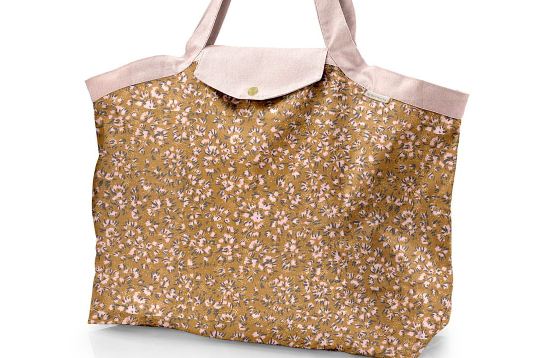 Grand sac cabas pliable, Papa pique et Maman coud