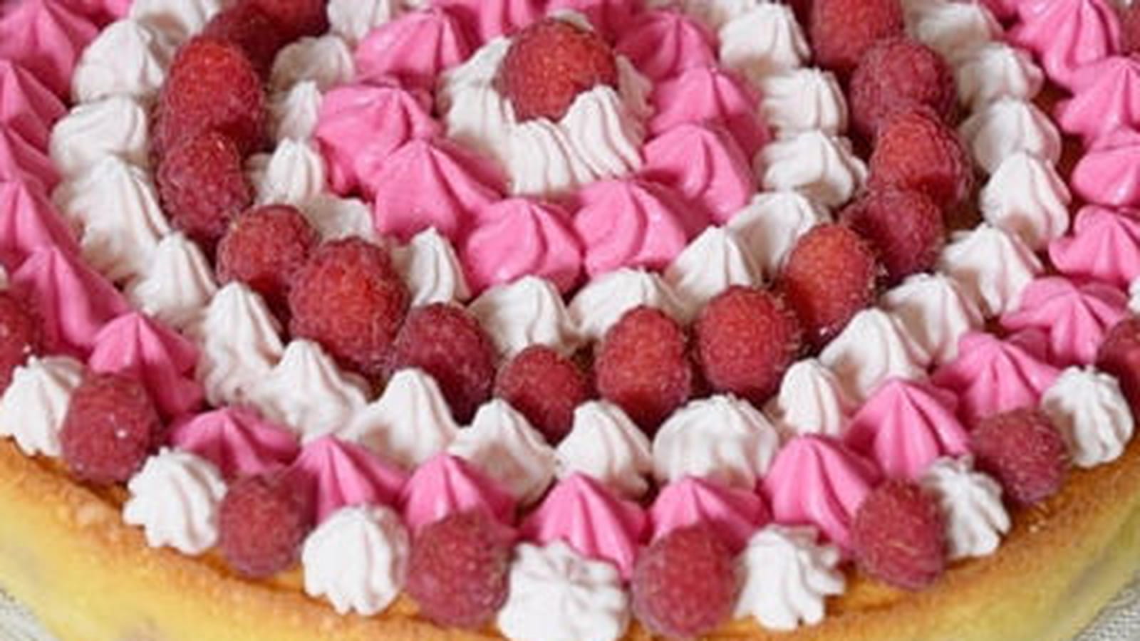 Gâteau magique aux framboises