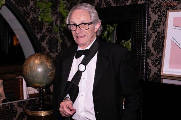 Ken Loach et l'&eacute;quipe de "Sorry we missed you" font la bringue au Five Seas Hotel, le 16&nbsp;mai