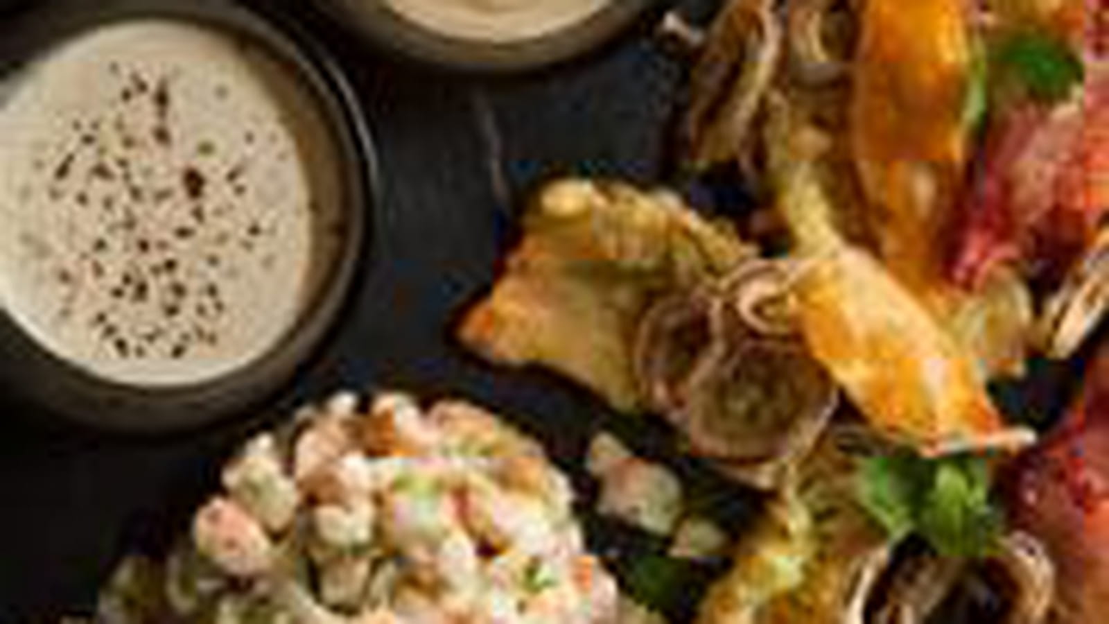 Tartare de crevettes et cabillaud
