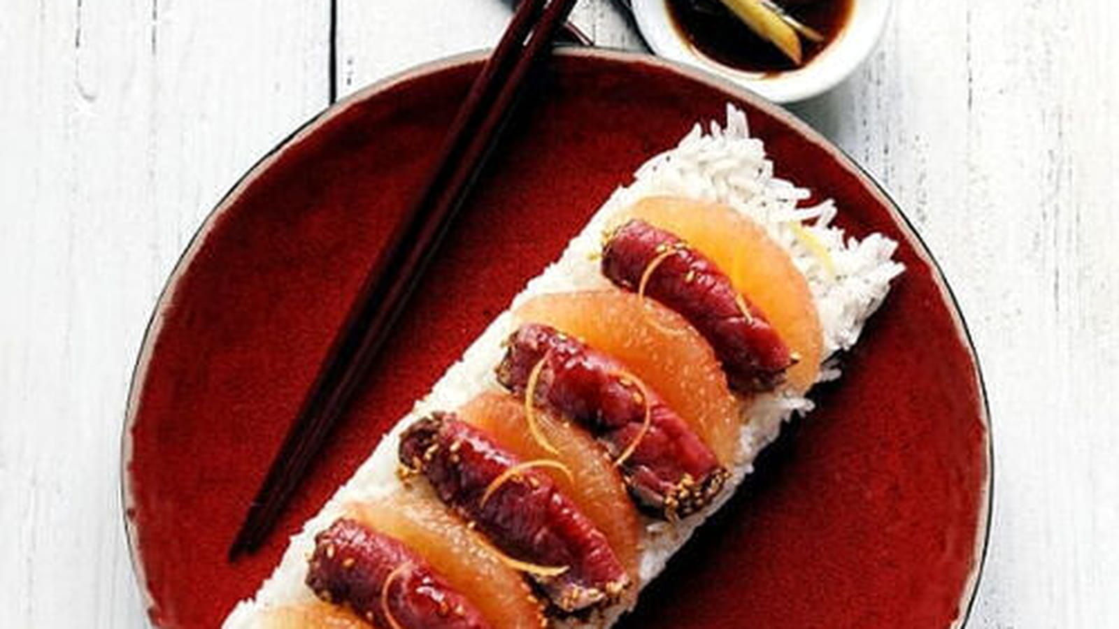Tataki de boeuf au pamplemousse de Floride
