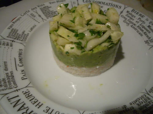 Pressé de crabe croquant à la crème d'avocat